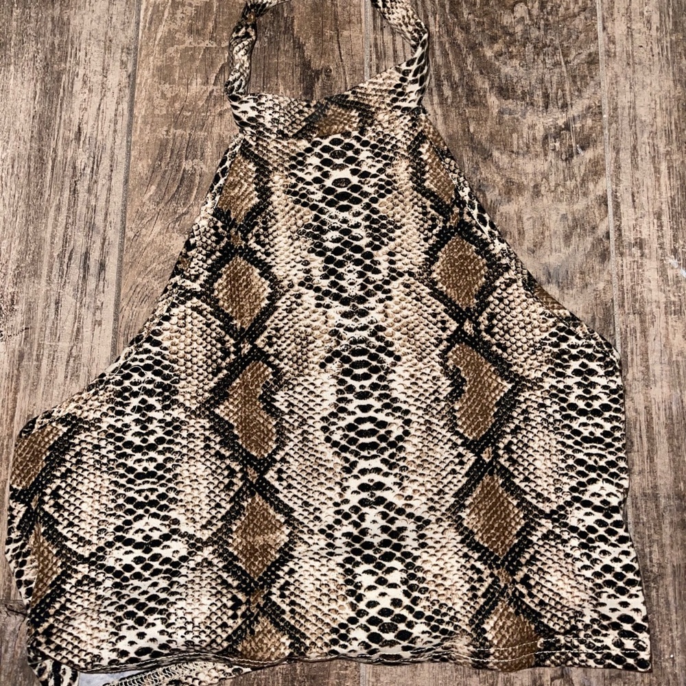cropped over the neck tank top